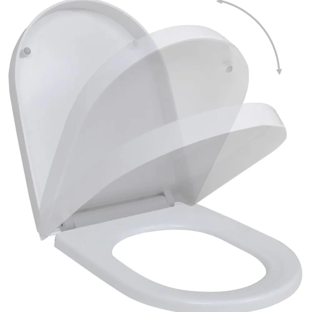 Sanitair & Loodgietersbenodigdheden*vidaXL Toiletbrillen met soft-close deksels 2 st kunststof wit