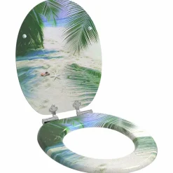 Toiletbrillen met soft-close deksel 2 st strand MDF><noscript><img width=