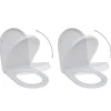 Toiletbrillen met soft-close deksels 2 st kunststof wit>vidaXL Outlet