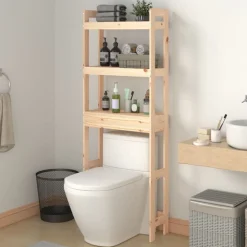 Toiletrek 63x26x171 cm massief grenenhout>vidaXL Online