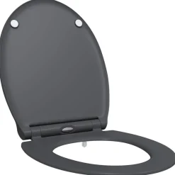 Sanitair & Loodgietersbenodigdheden*vidaXL Toiletzitting 47 x 37,5 x 3,8 cm Duroplast Antraciet