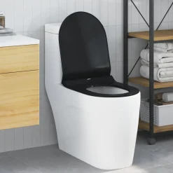 Sanitair & Loodgietersbenodigdheden*vidaXL Toiletzitting Verstelbaar 50 x 36,5 x 5 cm Polypropyleen Zwart