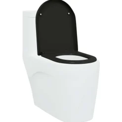 Sanitair & Loodgietersbenodigdheden*vidaXL Toiletzitting 49 x 36 x 4 cm Duroplast Zwart