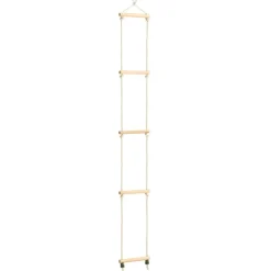 Babyspeelgoed*vidaXL Touwladder 30x168 cm massief hout en PE