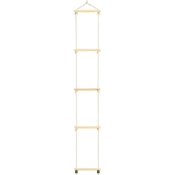 Babyspeelgoed*vidaXL Touwladder 30x168 cm massief hout en PE