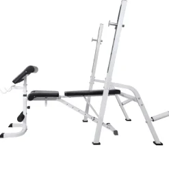 Trainingsbank met gewichtenrek en halterset 60,5 kg><noscript><img width=