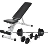 Fitness*vidaXL Trainingsbank met halterset 60,5 kg