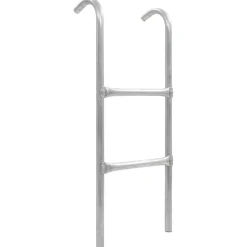 Buitenspeelgoed*vidaXL Trampolineladder met 2 sporten 72 cm staal zilverkleurig (geschikt voor 65 cm hoogte)