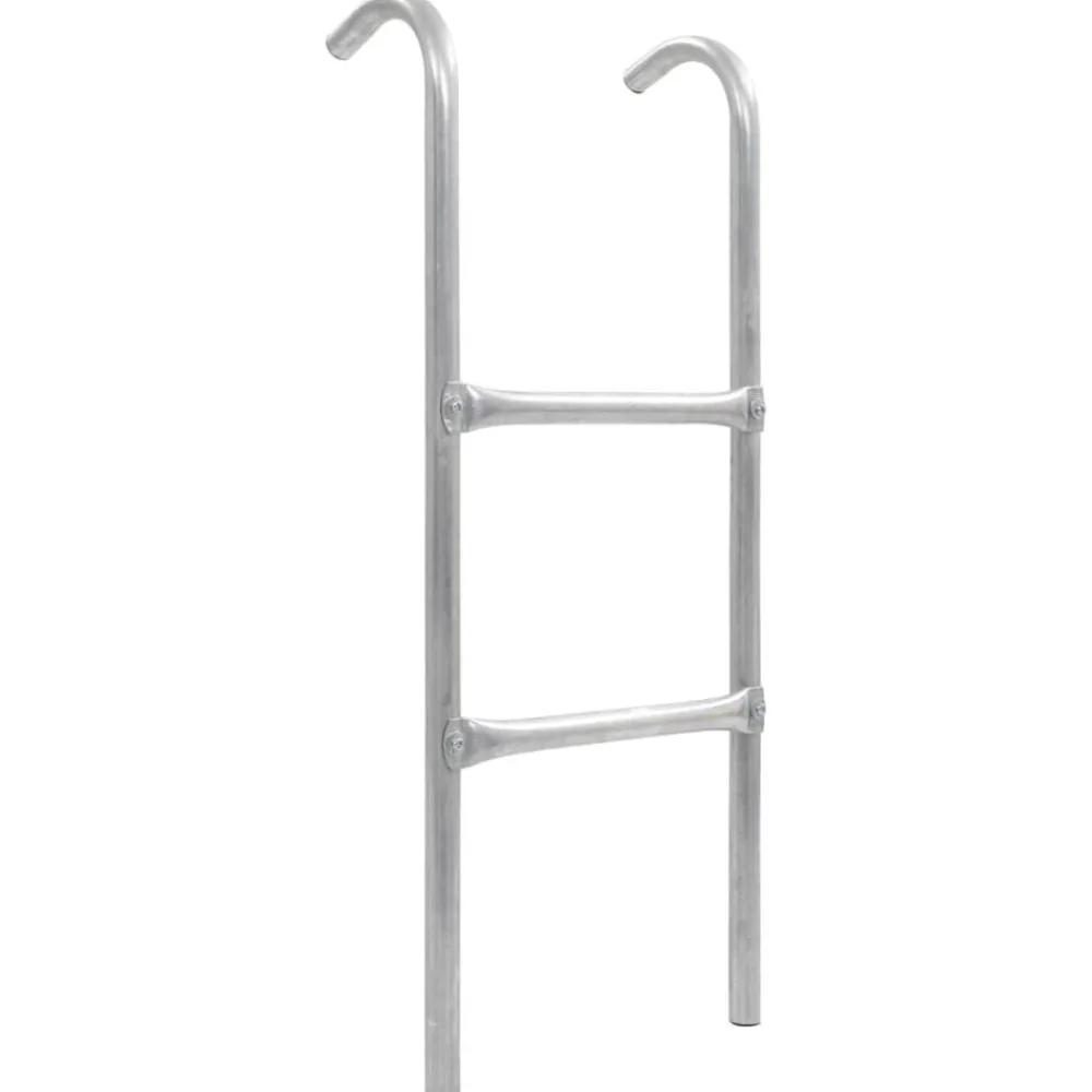 Buitenspeelgoed*vidaXL Trampolineladder met 2 sporten 72 cm staal zilverkleurig (geschikt voor 65 cm hoogte)