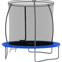 Buitenspeelgoed*vidaXL Trampolineset rond 100 kg 244x55 cm Blauw
