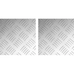 Huishoudelijke Benodigdheden*vidaXL Trap Tread Vierkant 2 pcs Zilver 20 x 20 cm Aluminium
