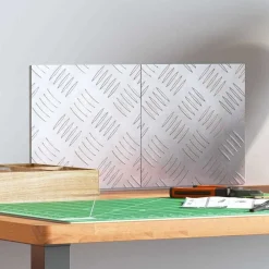 Huishoudelijke Benodigdheden*vidaXL Trap Tread Vierkant 2 pcs Zilver 20 x 20 cm Aluminium