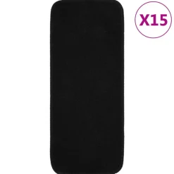 Huishoudelijke Benodigdheden*vidaXL Trapmatten 15 st anti-slip rechthoekig 60x25 cm Zwart