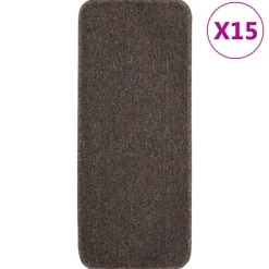 Huishoudelijke Benodigdheden*vidaXL Trapmatten 15 st anti-slip rechthoekig 60x25 cm bruin Donkerbruin