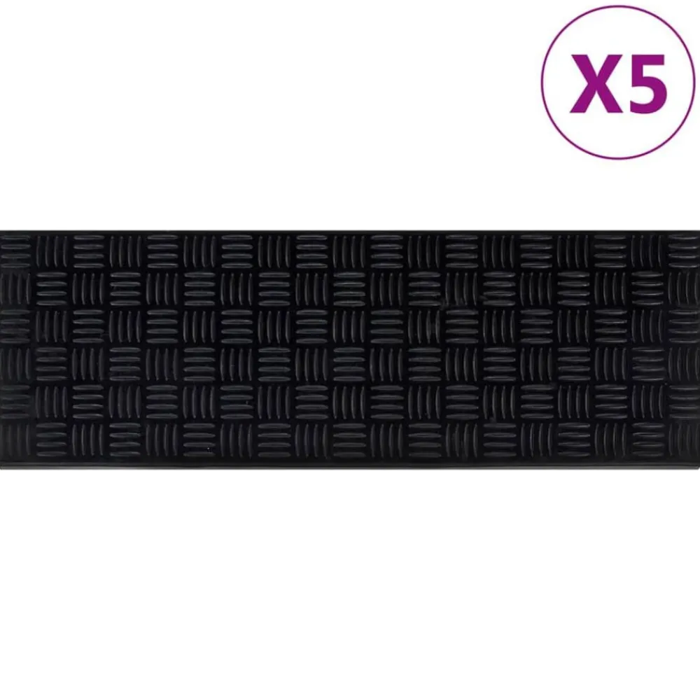 Huishoudelijke Benodigdheden*vidaXL Trapmatten 5 st 25x75 cm rubber
