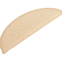 Huishoudelijke Benodigdheden*vidaXL Trapmatten 15 st 56x17x3 cm Crème Halfrond Cr&egrave;me