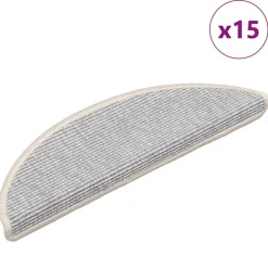 Huishoudelijke Benodigdheden*vidaXL Trapmatten 15 st 56x17x3 cm Halfrond Zilver