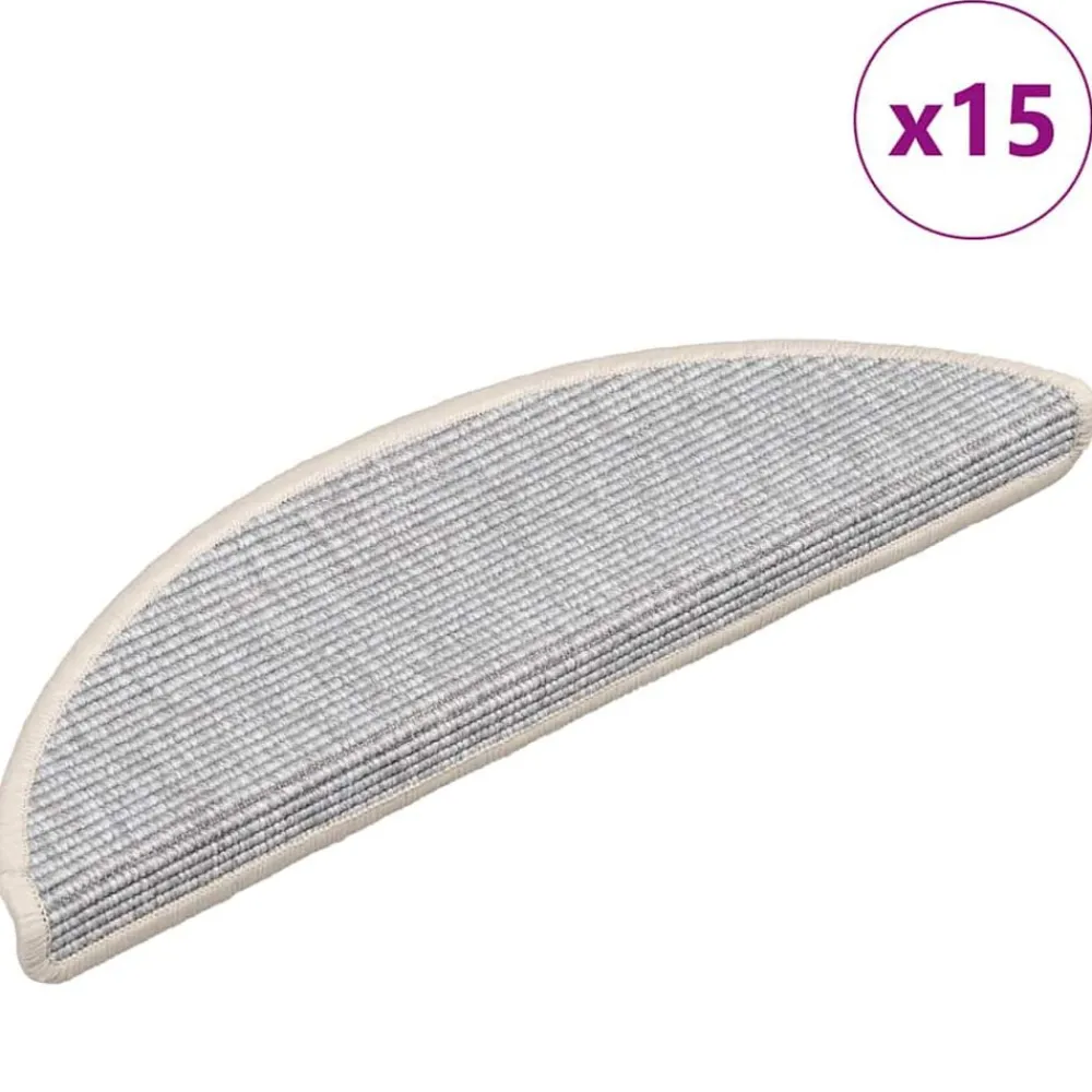 Huishoudelijke Benodigdheden*vidaXL Trapmatten 15 st 56x17x3 cm Halfrond Zilver