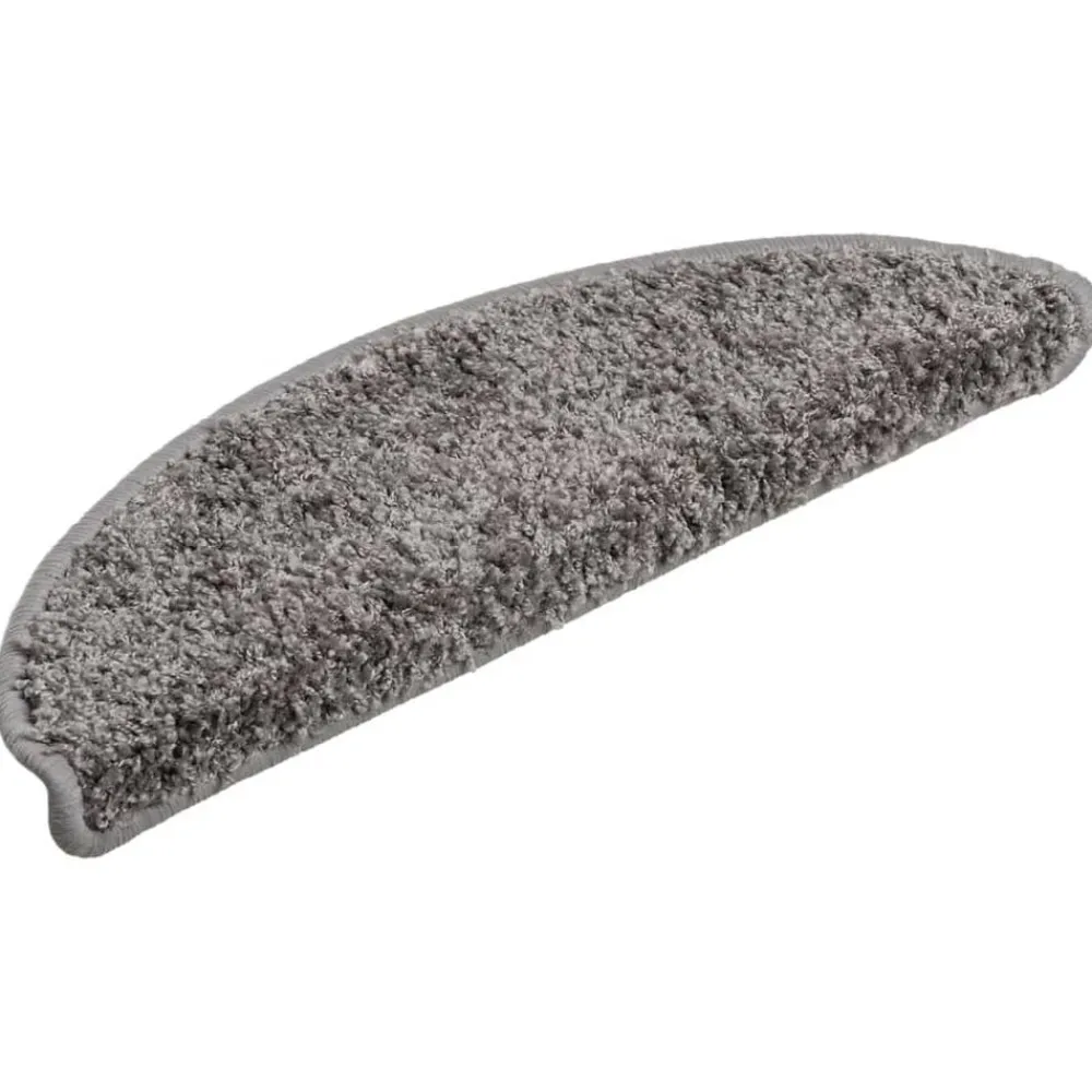 Huishoudelijke Benodigdheden*vidaXL Trapmatten 15 st 56x17x3 cm Halfrond Grijs