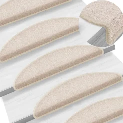 Huishoudelijke Benodigdheden*vidaXL Trapmatten 15 st 56x17x3 cm Halfrond Taupe