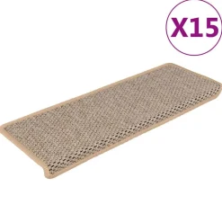 Trapmatten zelfklevend 15 st sisal-look 65x21x4 cm>vidaXL Outlet