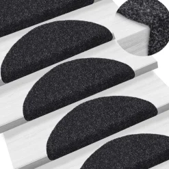 Trapmatten Zelfklevend 15 stuks 56x17x3 cm Halfrond>vidaXL New