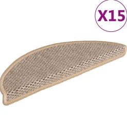 Huishoudelijke Benodigdheden*vidaXL Trapmatten zelfklevend 15 st sisal-look 56x17x3 cm Lichtbeige
