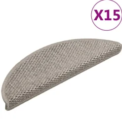 Trapmatten zelfklevend 15 st sisal-look 56x17x3cm kleurig>vidaXL Discount