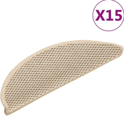 Huishoudelijke Benodigdheden*vidaXL Trapmatten zelfklevend 15 st sisal-look 56x17x3 cm berber Berberkleurig