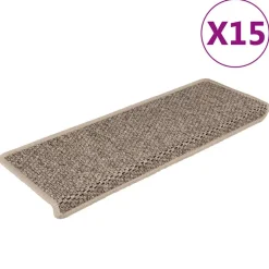 Trapmatten zelfklevend 15 st sisal-look 65x21x4 cm>vidaXL Outlet