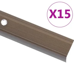 Trapneuzen L-vormig 15 st 90 cm aluminium>vidaXL