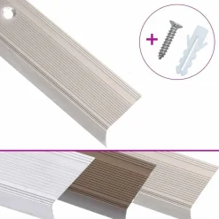 Trapneuzen L-vormig 5 st 90 cm aluminium kleurig>vidaXL Online