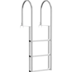 3-Traps Steigerladder Zilver 45 x 11,5 x 134 cm Aluminium>vidaXL Best
