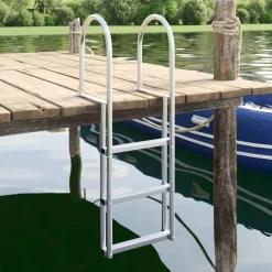 3-Traps Steigerladder Zilver 45 x 11,5 x 134 cm Aluminium>vidaXL Best