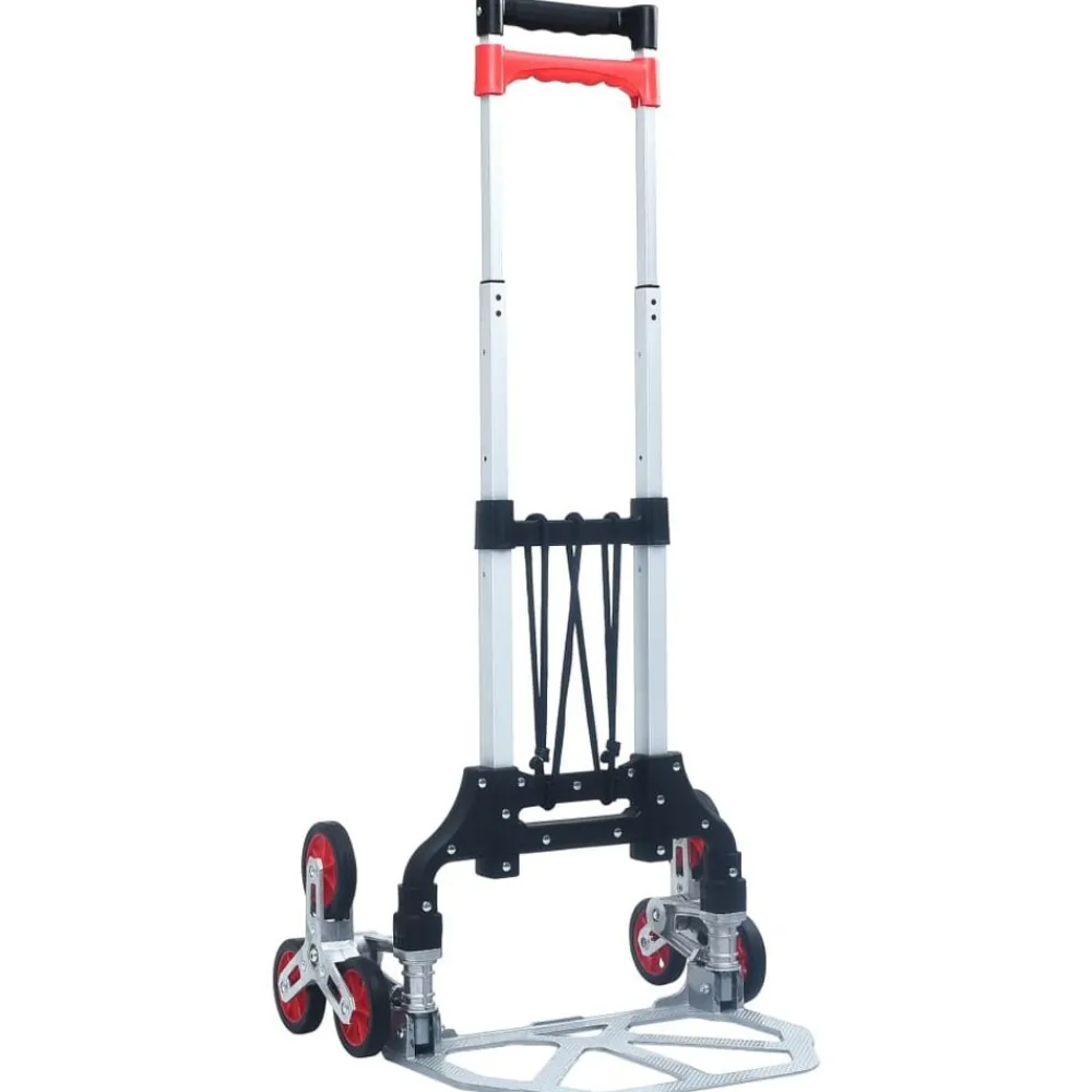 Traptrolley inklapbaar 70 kg aluminium zilverkleurig>vidaXL Clearance