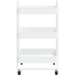 Trolleys*vidaXL Trolley 3-laags 43x34x79 cm staal Wit