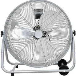 Huishoudelijke Apparaten*vidaXL Trommelventilator met wiel Zilver 73 x 42 x 70 cm Aluminium