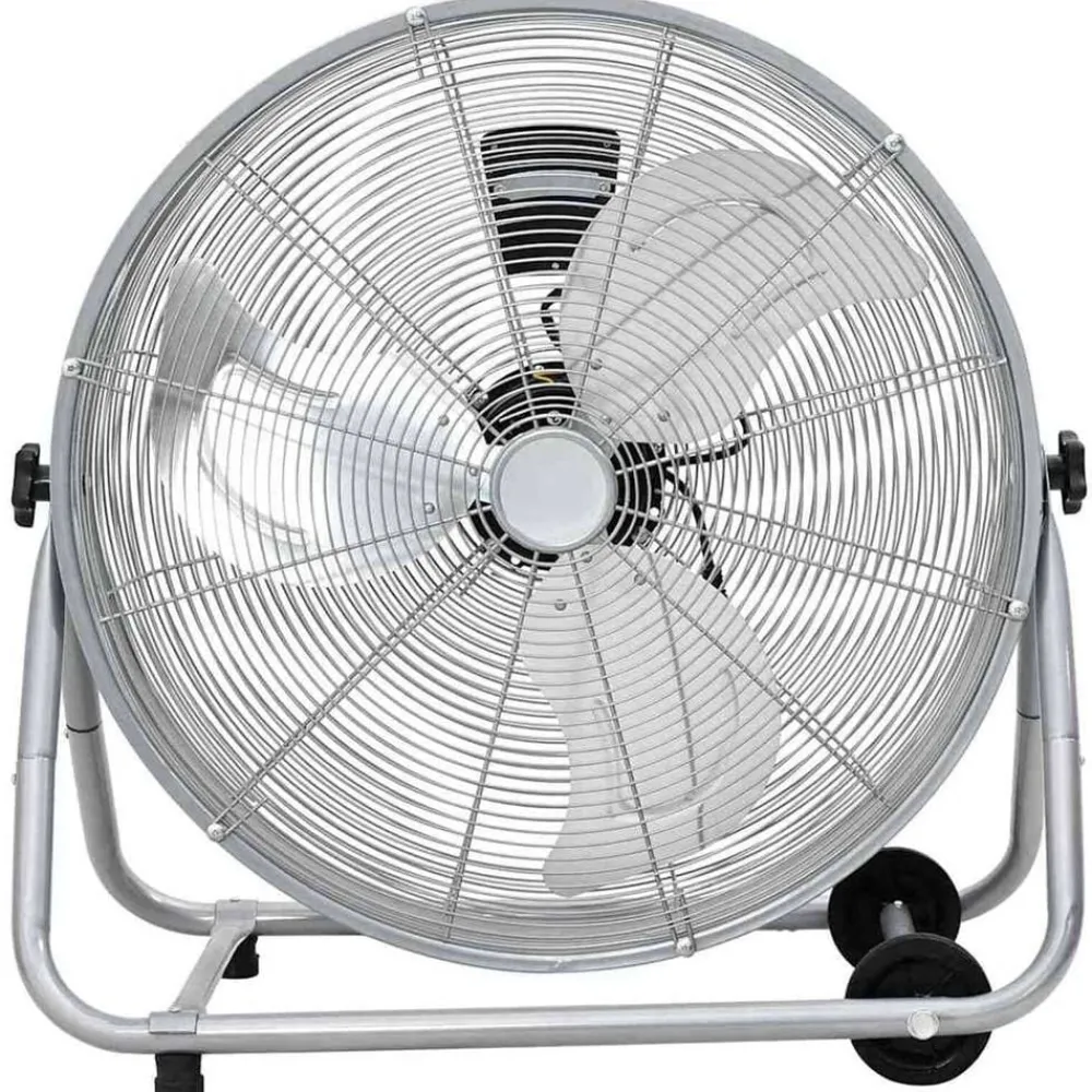 Huishoudelijke Apparaten*vidaXL Trommelventilator met wiel Zilver 73 x 42 x 70 cm Aluminium
