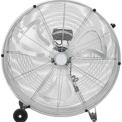Huishoudelijke Apparaten*vidaXL Trommelventilator met wiel Zilver 79 x 37 x 82 cm Aluminium