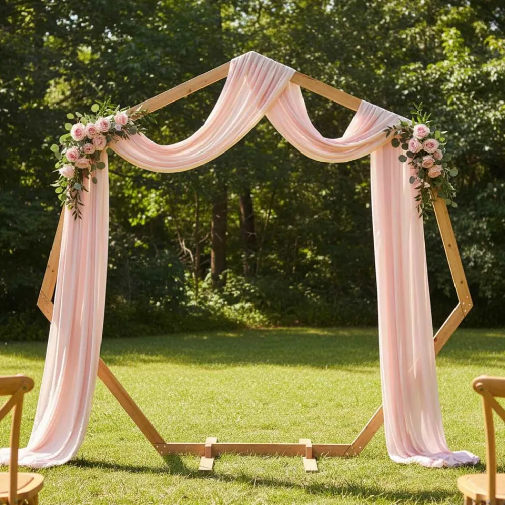 Tuin & Gazon*vidaXL Trouwrand Licht Bruin 221 x 92 x 216 cm Massief Vurenhout