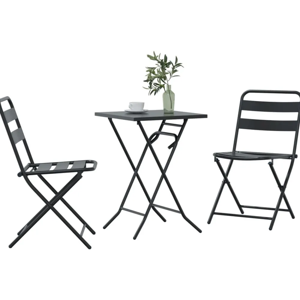 Tuin Bistro Set 3 pcs Staal>vidaXL Discount