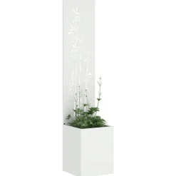 Tuin Privacy Screen Bloemen 32 x 150 cm Koudgewalst staal><noscript><img width=