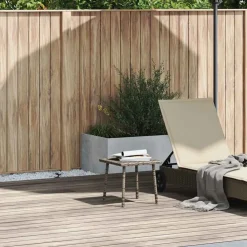 Tuinmeubelen*vidaXL Tuin salontafel rechthoekig 40x40x37 cm poly rattan Grijs