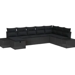 Tuin Sofa Set met kussen 8 pcs Poly riet>vidaXL Online