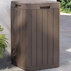 Huishoudelijke Benodigdheden*vidaXL Tuinafvalbak 38x38x65 cm polypropeen Bruin