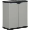 Tuinafvalkast 68x40x85 cm polypropeen grijs en zwart>vidaXL New