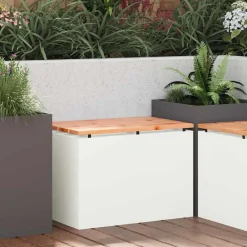 Tuinbank 60 x 40 x 43 cm Staal>vidaXL New