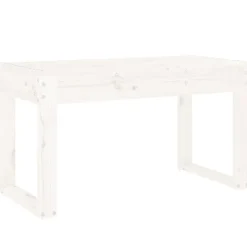 Tuinmeubelen*vidaXL Tuinbank 80x38x45 cm massief grenenhout wit Wit grenenhout
