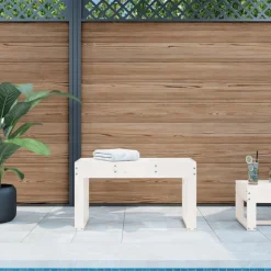 Tuinmeubelen*vidaXL Tuinbank 80x38x45 cm massief grenenhout wit Wit grenenhout