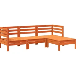 Tuinbank 3-zits met voetenbank massief grenenhout>vidaXL Outlet